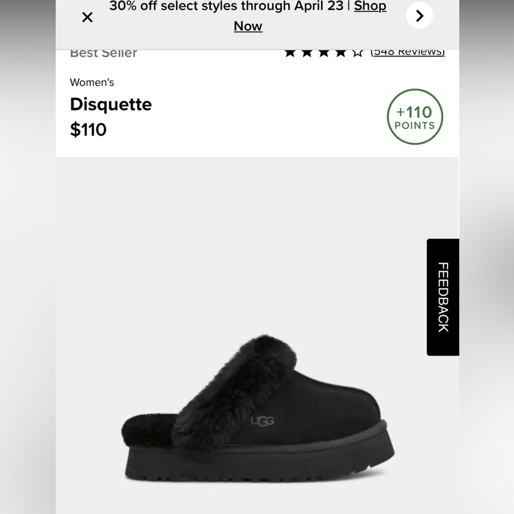 Ugg Disquette slipper in blue.